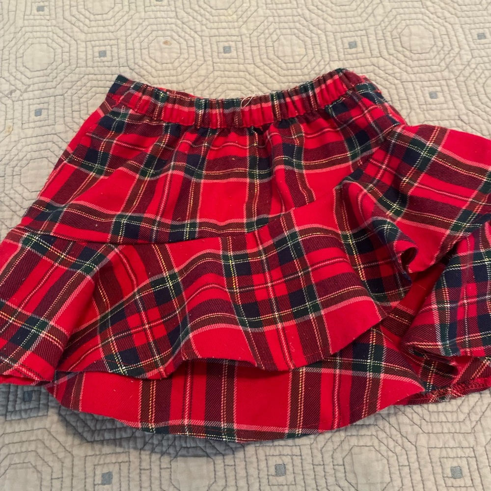 H&M plaid ruffle skirt